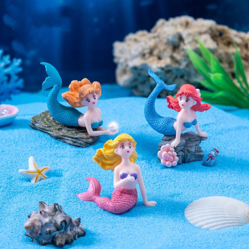 4 قطع من تماثيل حورية البحر ال - مراجعة Aquarium Fish To Buy وسعره