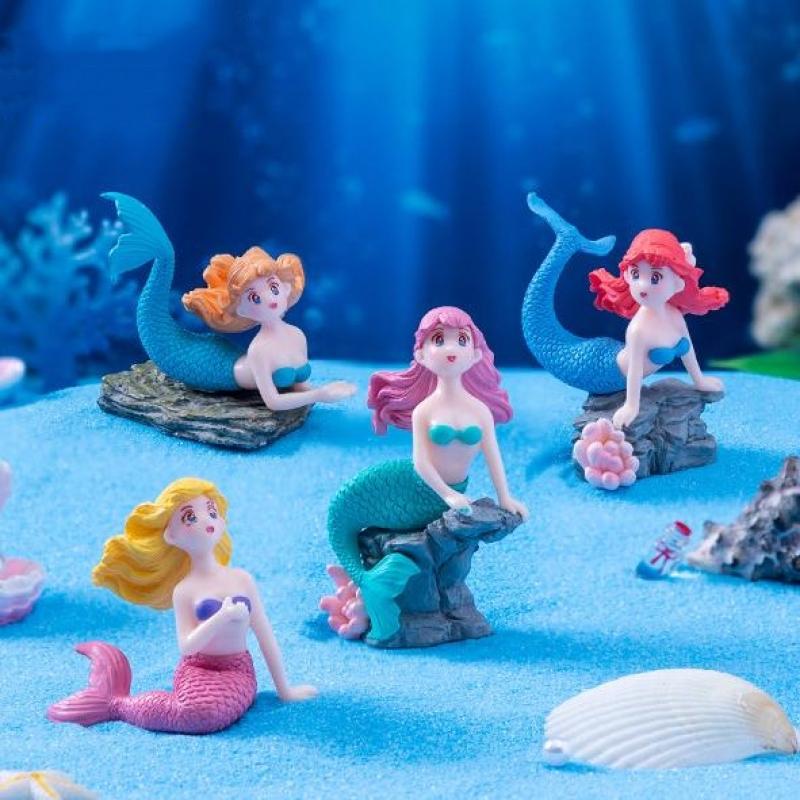 4 قطع من تماثيل حورية البحر ال - مراجعة Aquarium Fish To Buy وسعره